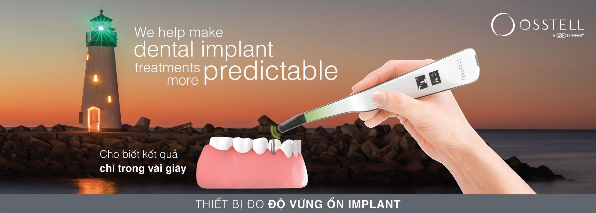 Beacon Osstell đo độ vững ổn implant