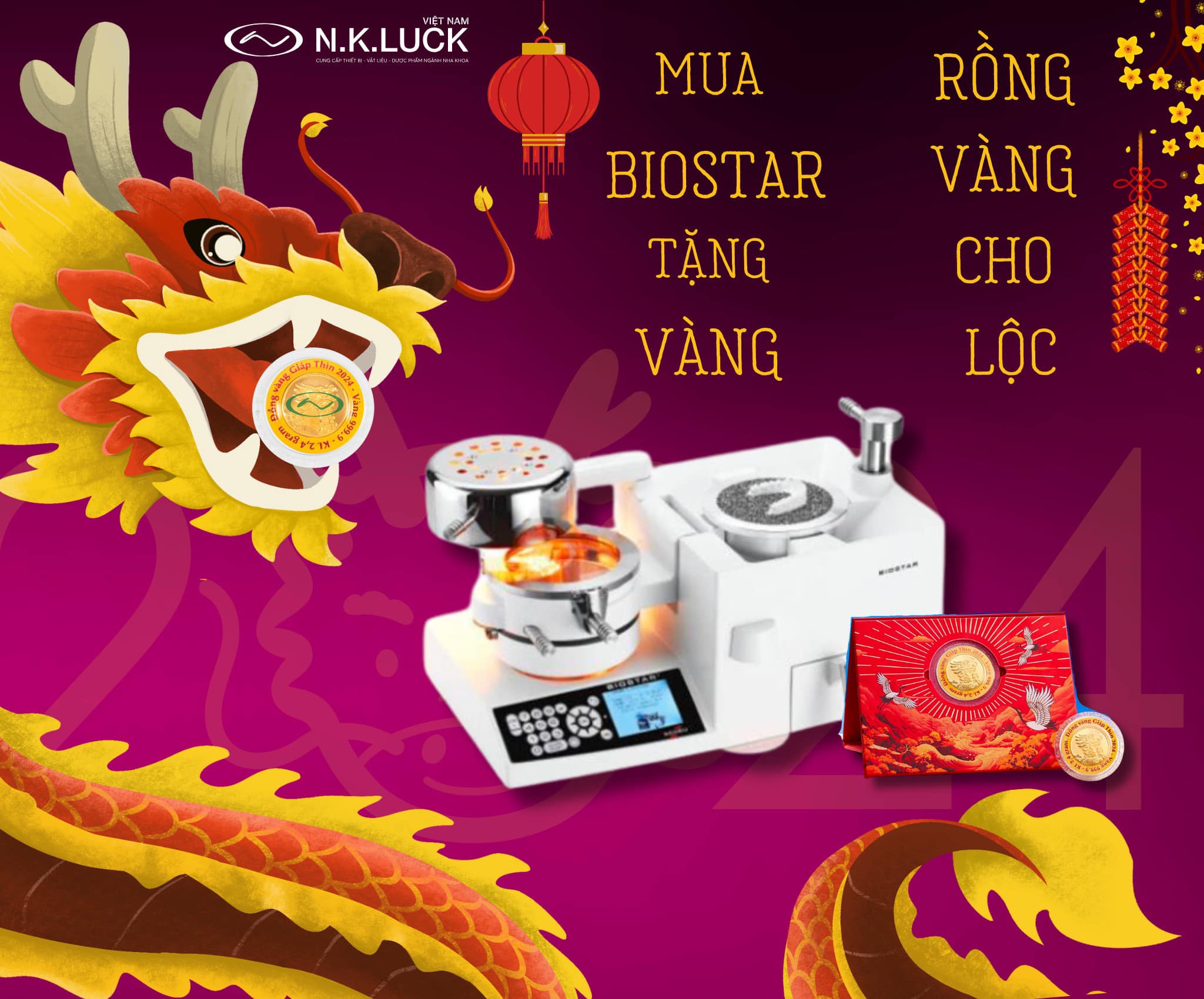RƯỚC KIM LONG ĐẠI CÁT 24K – KHAI XUÂN LẤY LỘC 2024