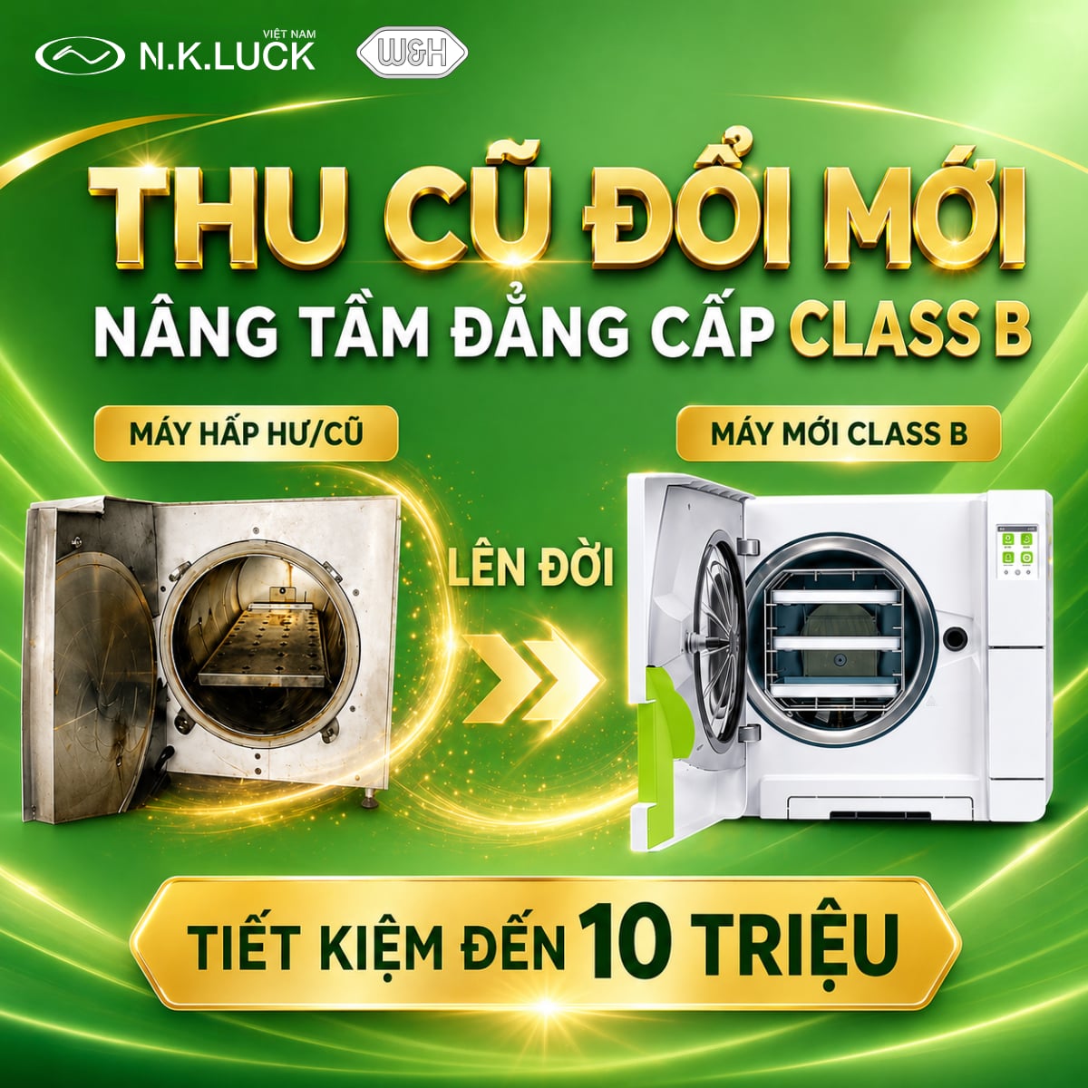 Đổi máy hấp lấy máy hấp W&H