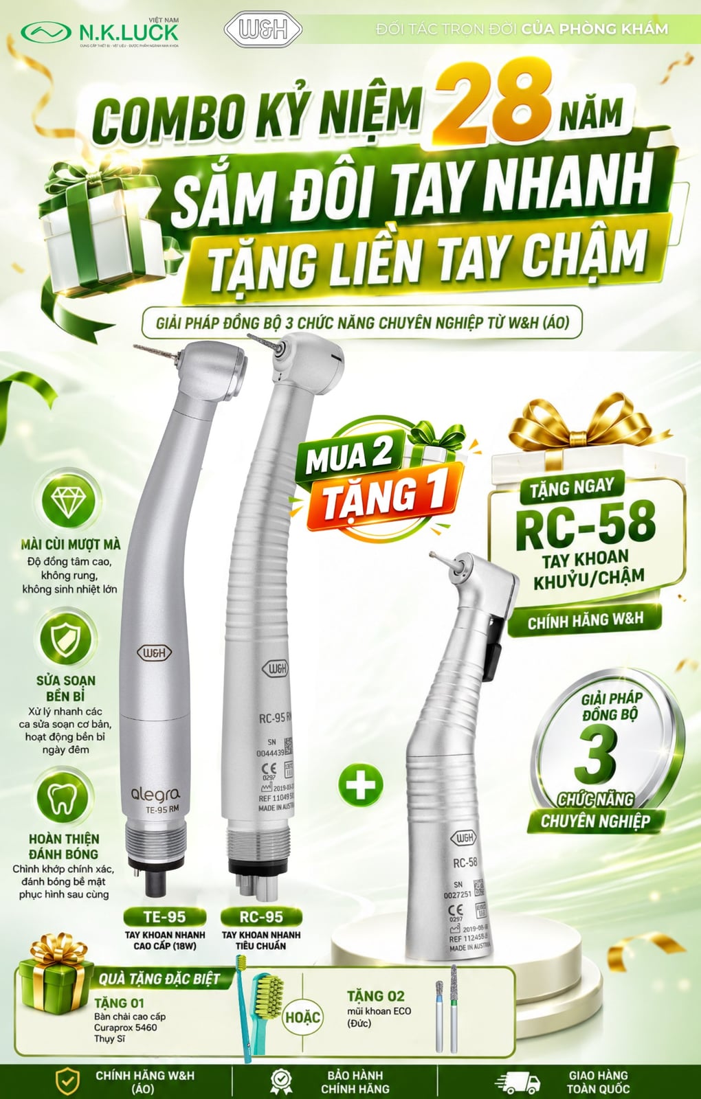 Combo Kỷ Niệm 28 Năm N.K.Luck – Mua 2 Tặng 1