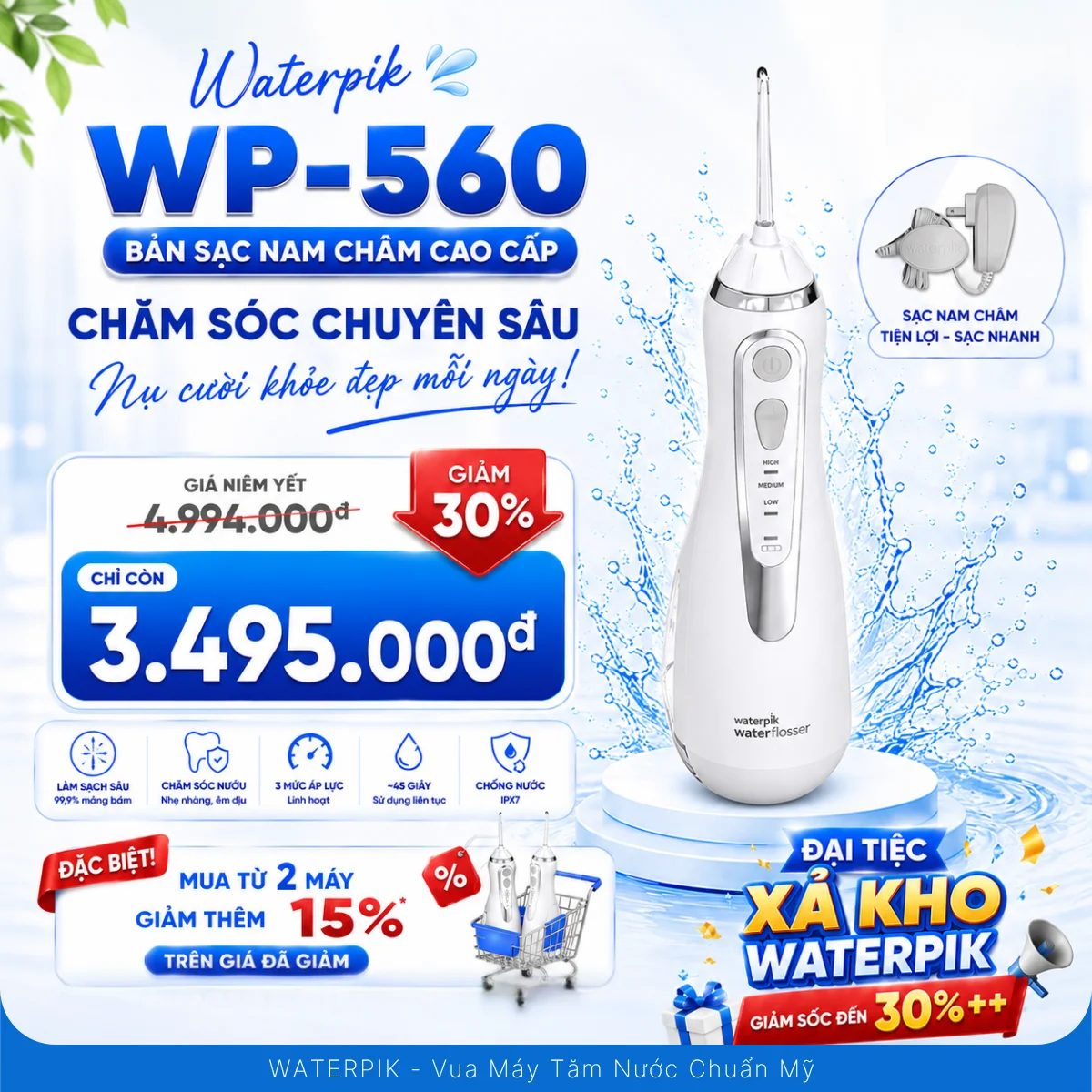 Đại tiệc xả kho Waterpik