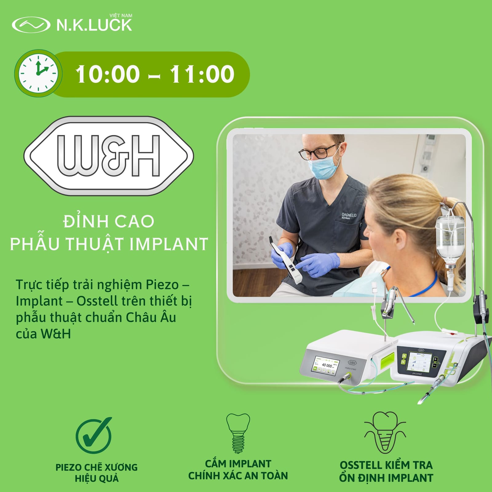 Poster workshop W&H đỉnh cao phẫu thuật Implant