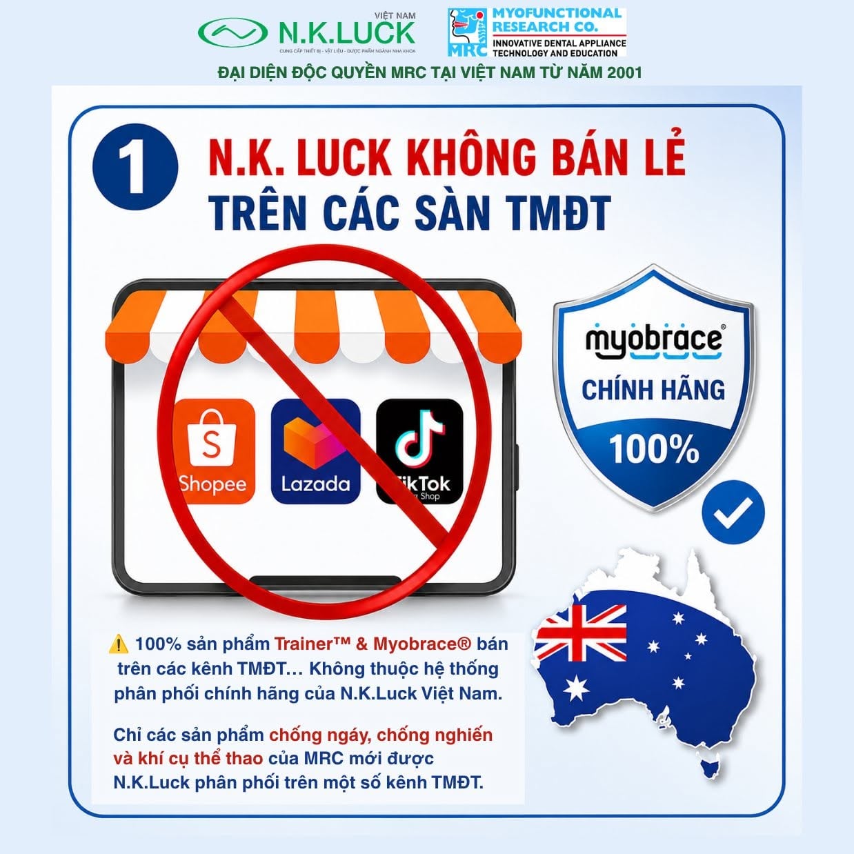 THÔNG BÁO CHÍNH THỨC VỀ VIỆC CUNG CẤP KHÍ CỤ MRC CHÍNH HÃNG TẠI VIỆT NAM