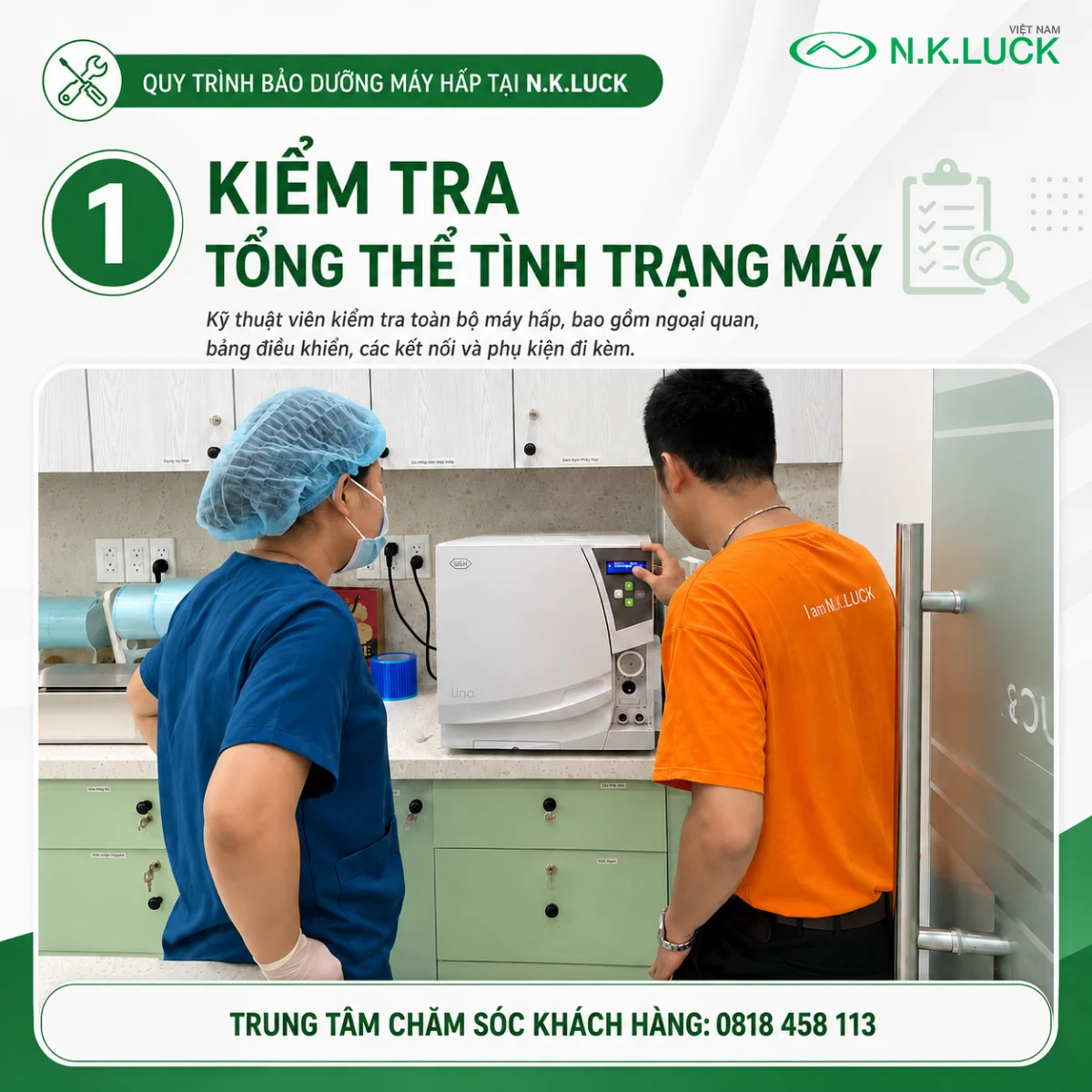 Dịch vụ bảo dưỡng máy hấp nha khoa định kỳ tại N.K.Luck