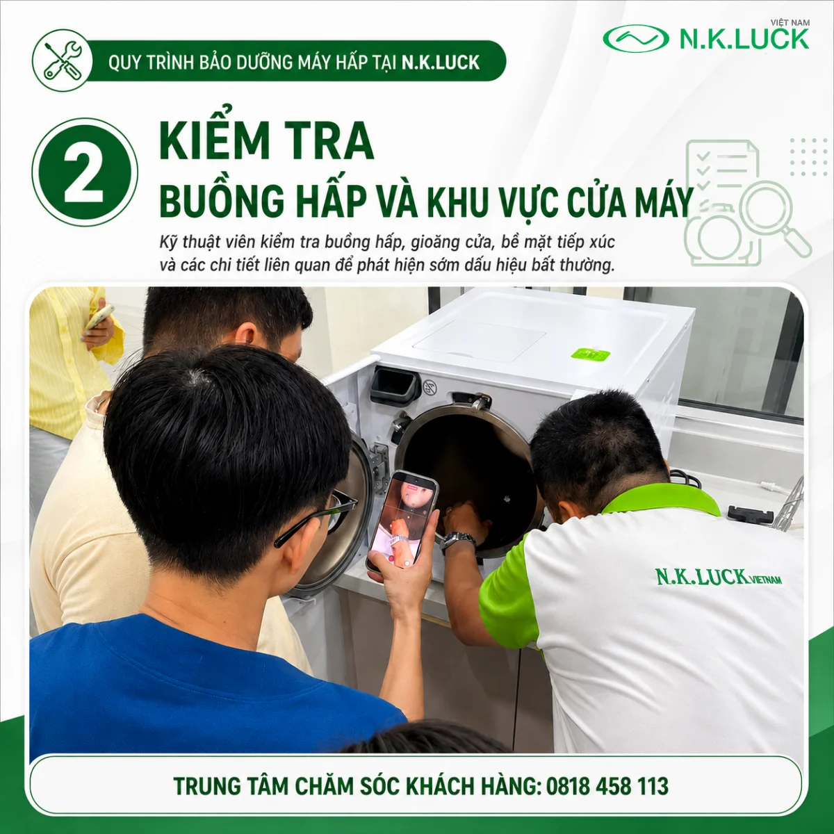 Dịch vụ bảo dưỡng máy hấp nha khoa định kỳ tại N.K.Luck