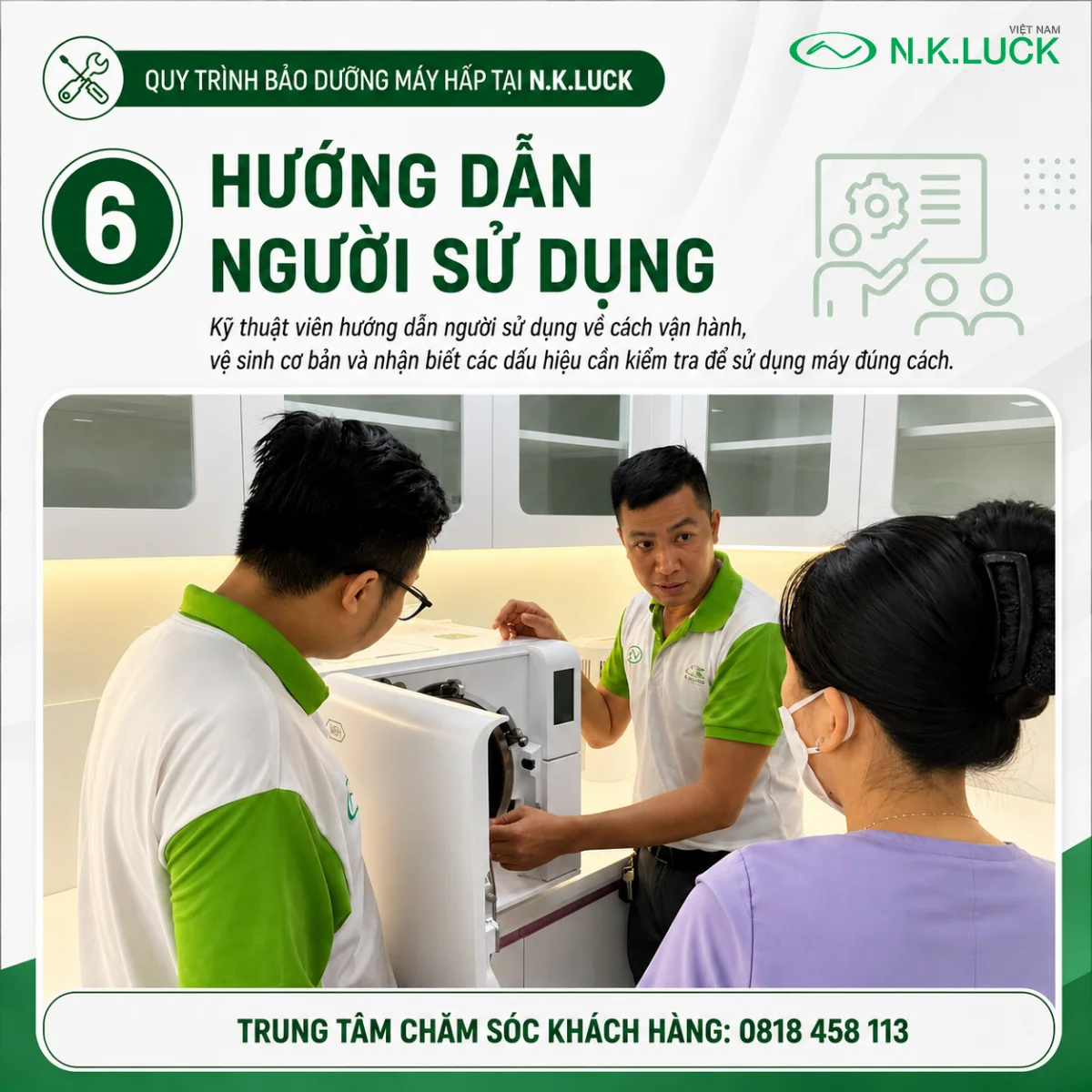 Dịch vụ bảo dưỡng máy hấp nha khoa định kỳ tại N.K.Luck