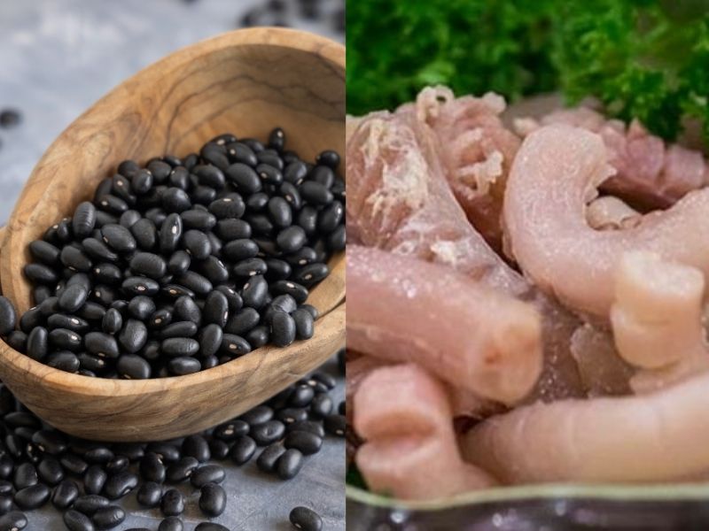 Chữa nghiến răng bằng đậu đen và pín lợn