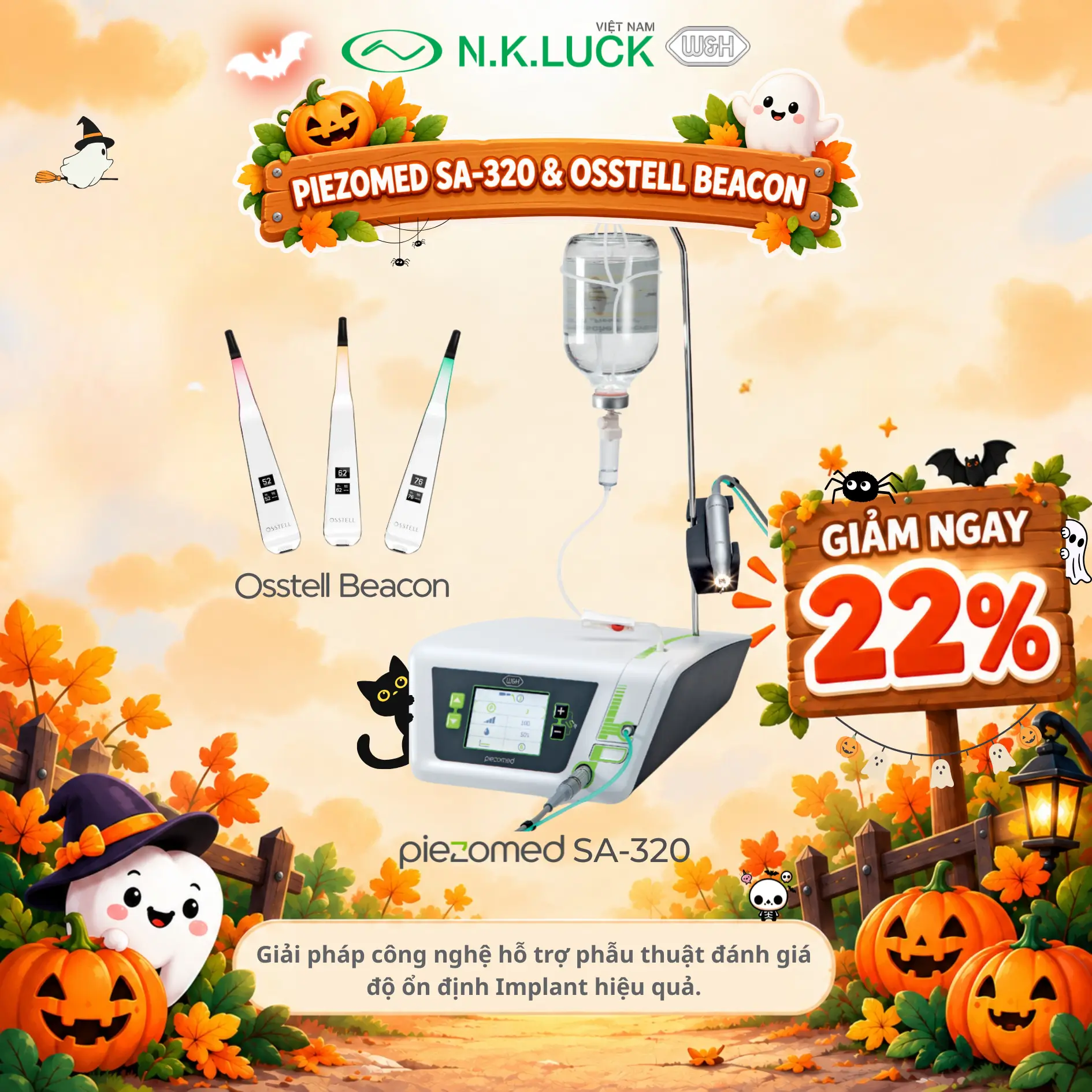 HALLOWEEN SALE 2026 – ƯU ĐÃI THIẾT BỊ NHA KHOA ĐẾN 28% TẠI N.K.LUCK