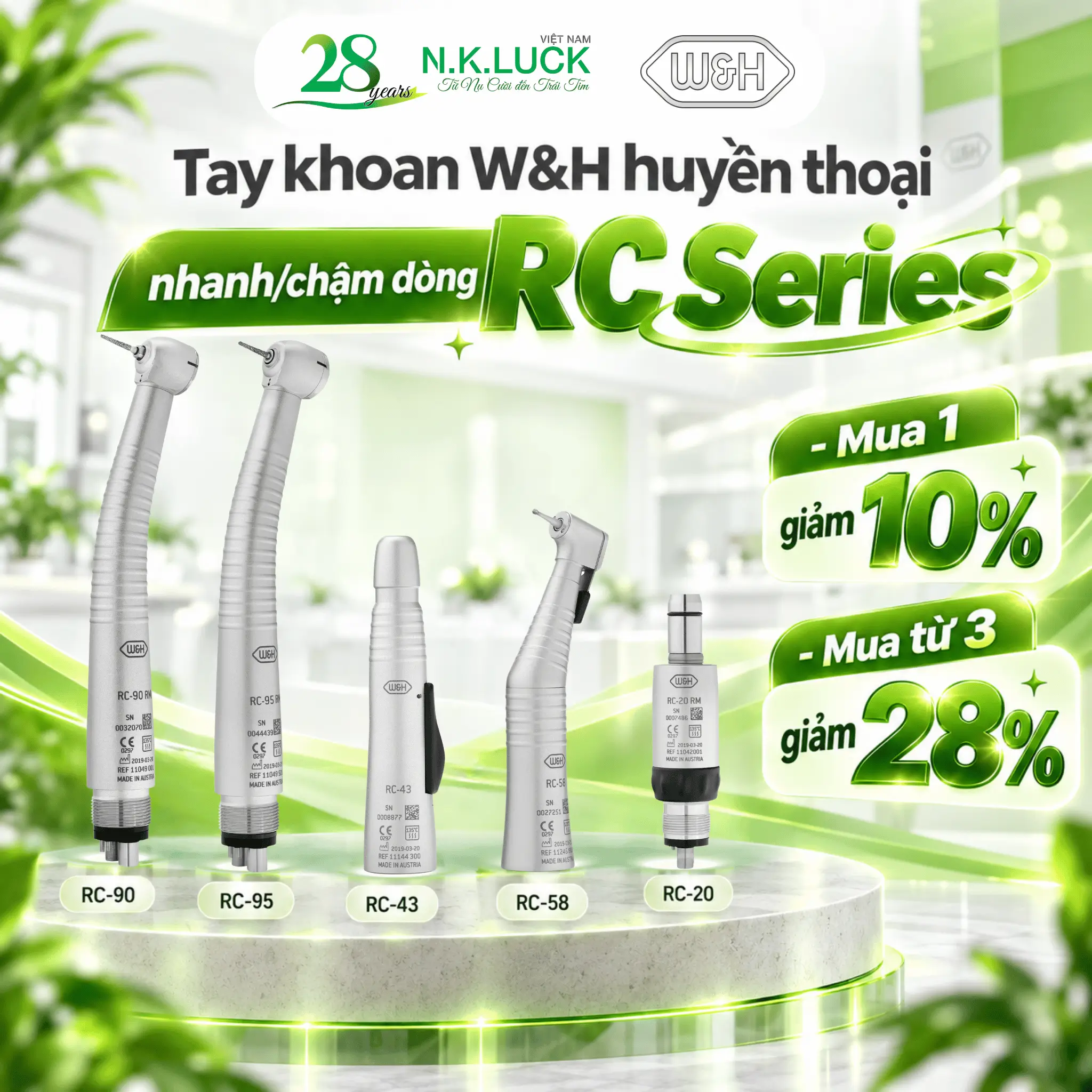 Tay khoan W&H RC Series