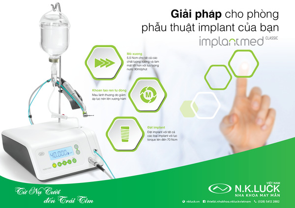 Máy cắm ghép Implant là một thiết bị hiện đại và không thể thiếu trong nha khoa, giúp quá trình cấy ghép được diễn ra nhanh chóng, an toàn và chính xác nhất